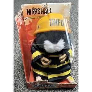 2003 Gemmy Marshall The Fireman Singing Hamster 7" Tall DHFD